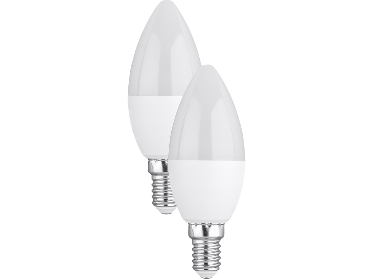 Δύο λευκοί λαμπτήρες LED LIVARNO home.