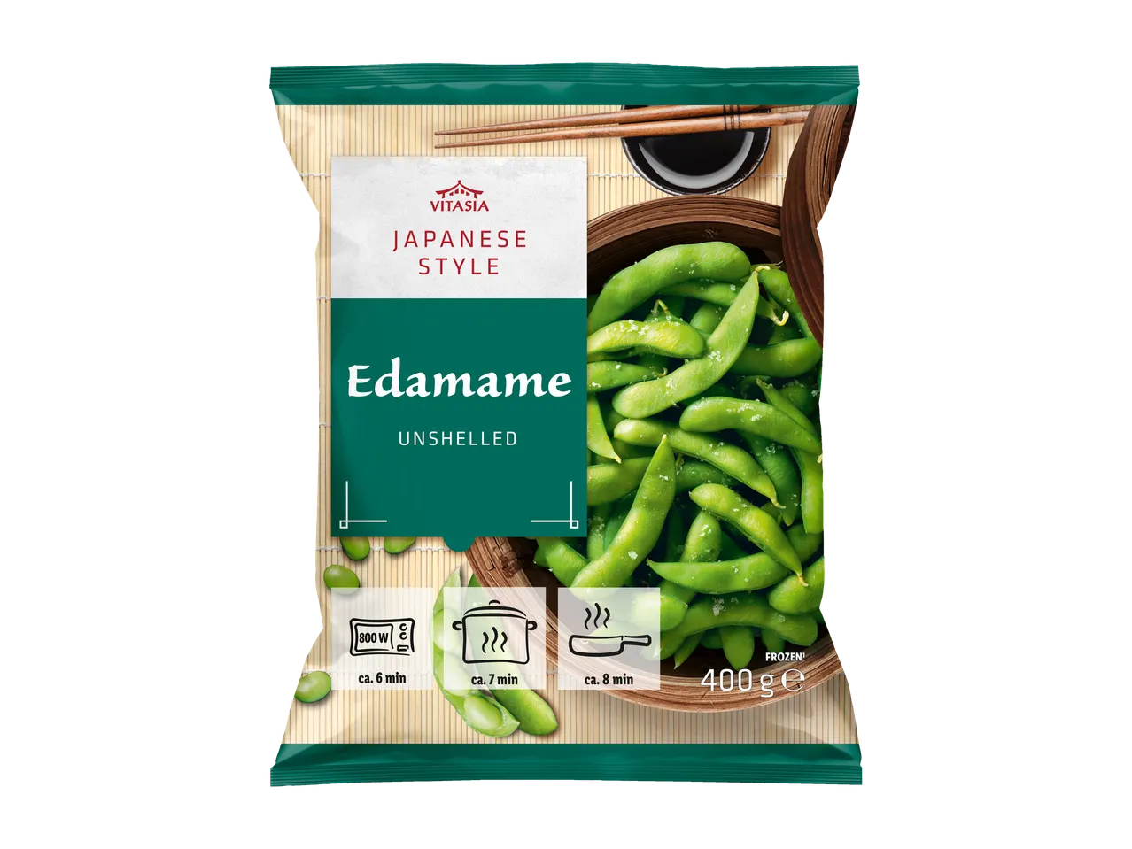 Diepvries Vitaasia edamame, Japanse stijl.