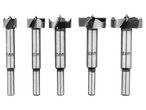 PARKSIDE® drill bit assortment, featuring five different sizes of Forstner bits.