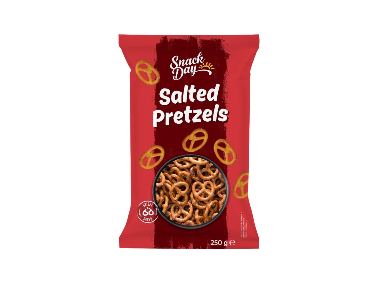 Pakovanje Snack Day slanih pereca od 250 grama.