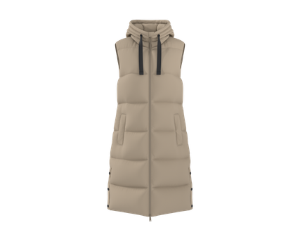 Moterų ilga dygsniuota liemenė