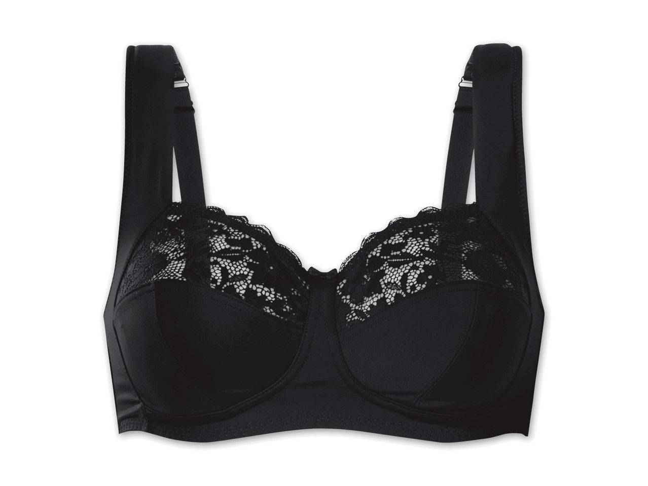 Schwarzer Damen-BH mit Spitzenbesatz