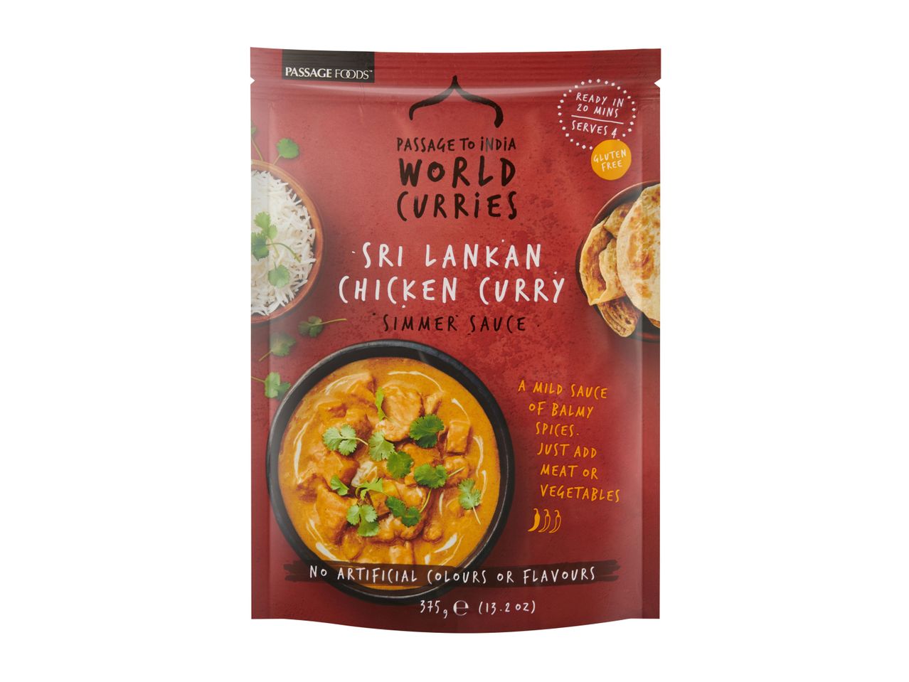 Passage Foods Sri Lankan Chicken Curry simmer sauce pouch.