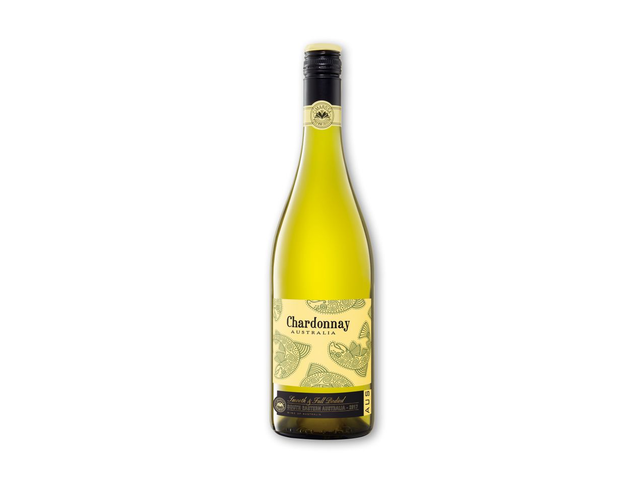 En flaske Arosa Chardonnay fra Australien, 2017.