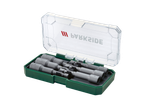 Parkside® Bit Set / Socket Set in a clear case, featuring various sizes of bits and sockets.