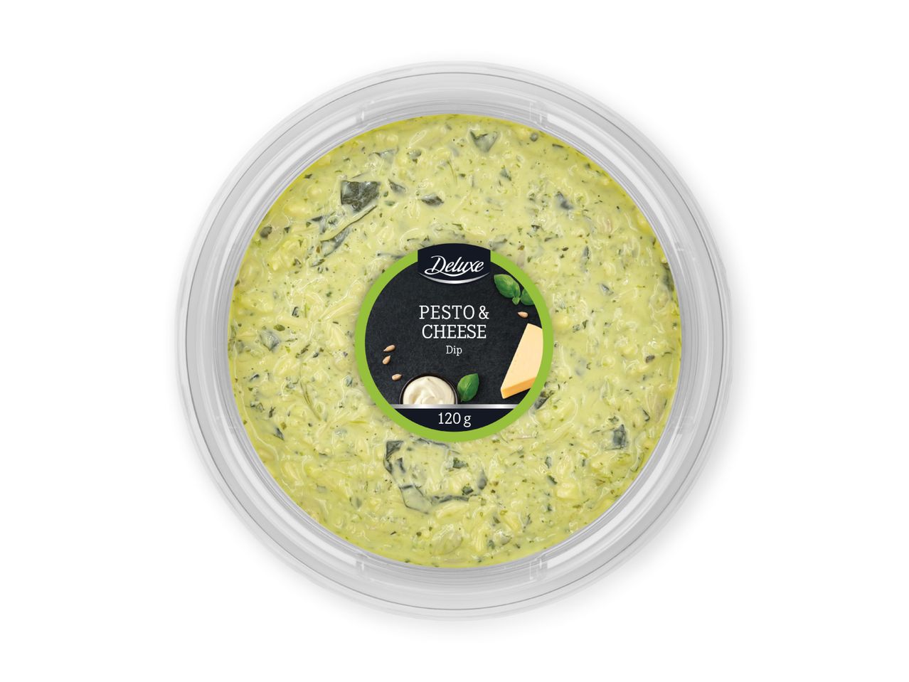 En skål med færdiglavet pesto fra en ukendt producent.