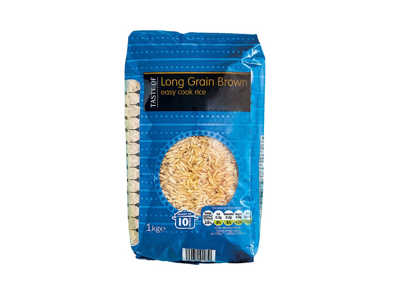 1kg Taste Of long grain brown rice, easy cook.