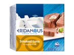 Smoked tuna in vegetable oil, 160g, with a Greek-style design.