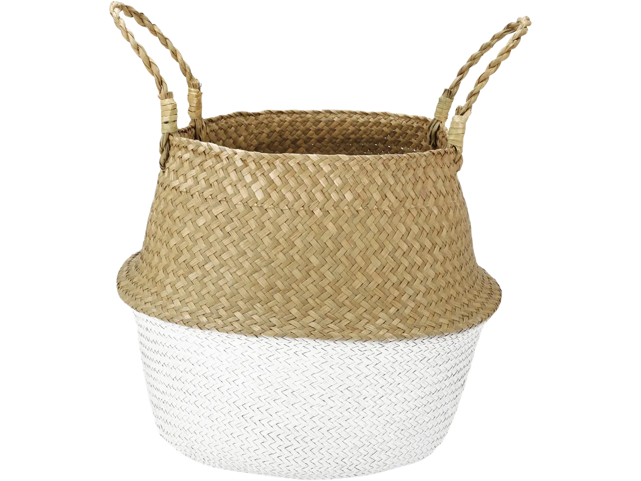 LIVARNO Διακοσμητικό καλάθι: πλεκτό, δίχρωμο, με χερούλια.