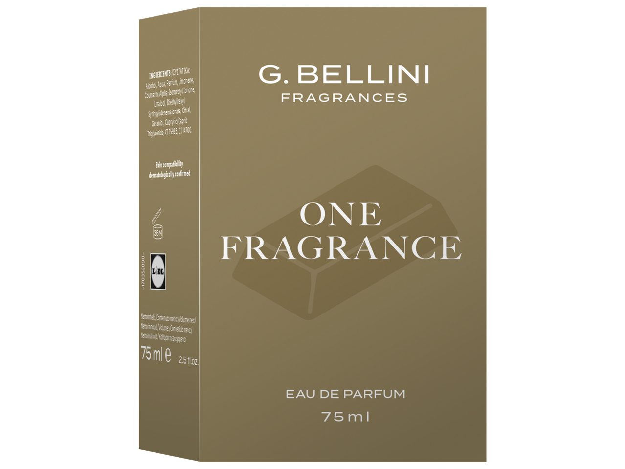 Emballage du parfum G. Bellini One Fragrance Eau de Parfum 75ml.