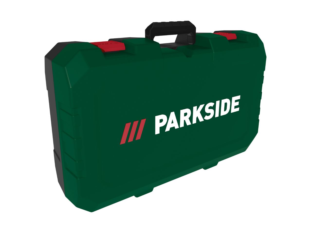 A green Parkside tool case with a black handle.