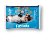 Coshida котешка храна на желе; вкусове: пиле, патица, птици и пуйка.
