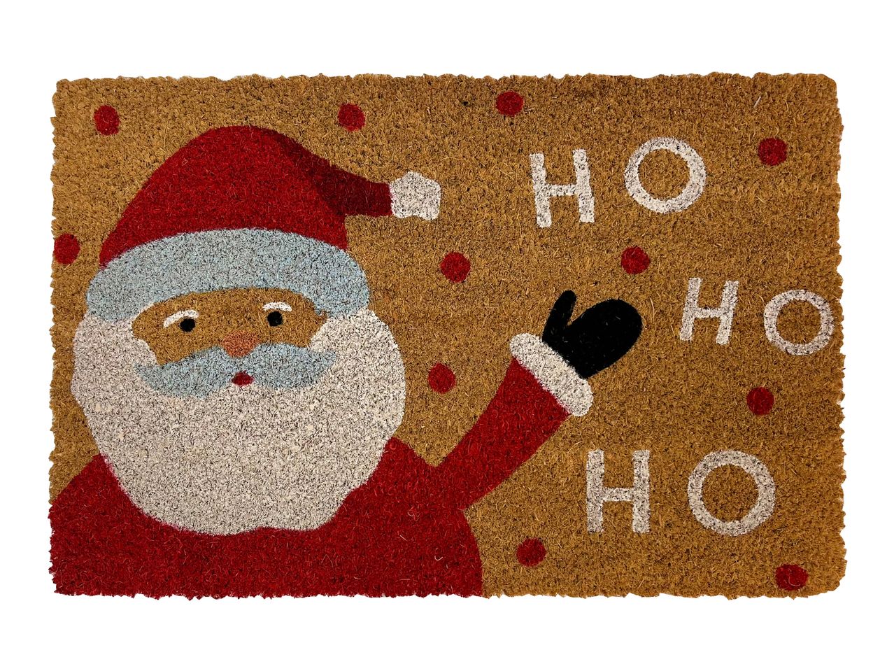 Christmas doormat with Santa Claus and 'HO HO HO' text