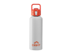 CRIVIT white drink bottle with an orange lid and handle