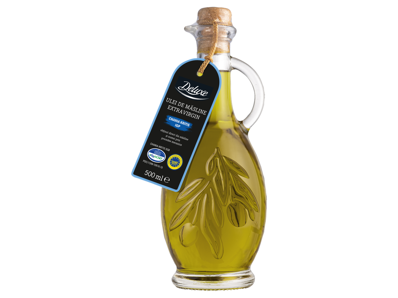 Ulei de măsline extra virgin Deluxe Chania Kritis IGP, 500 ml.