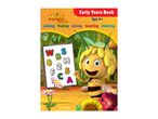 Children's activity book featuring a cartoon bee, letters, and numbers, titled 'Early Years Book Age 4+'.