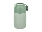 Green and grey insulated bottle with a handle