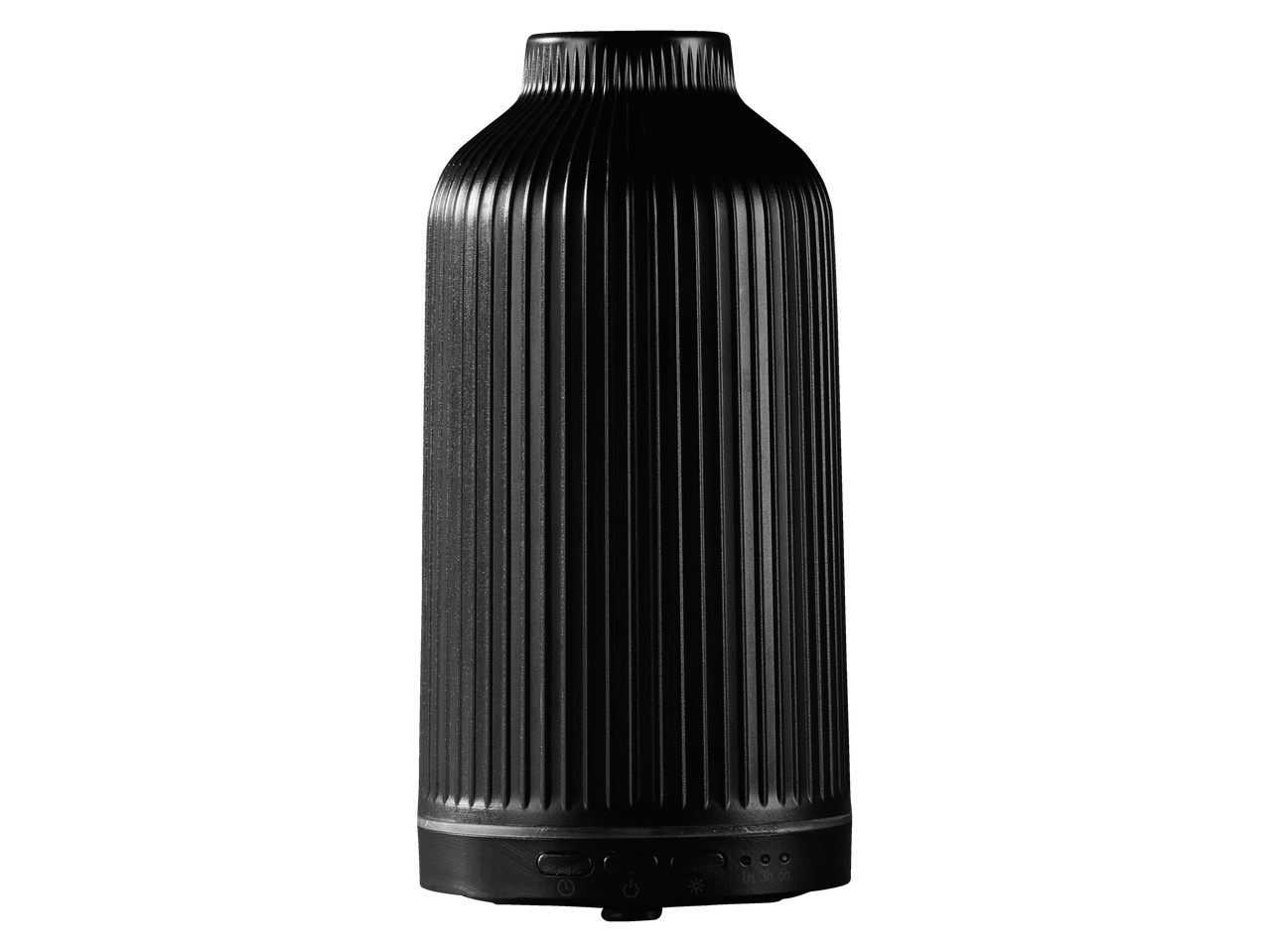 LIVARNO home aroma diffuser in black with a ribbed design