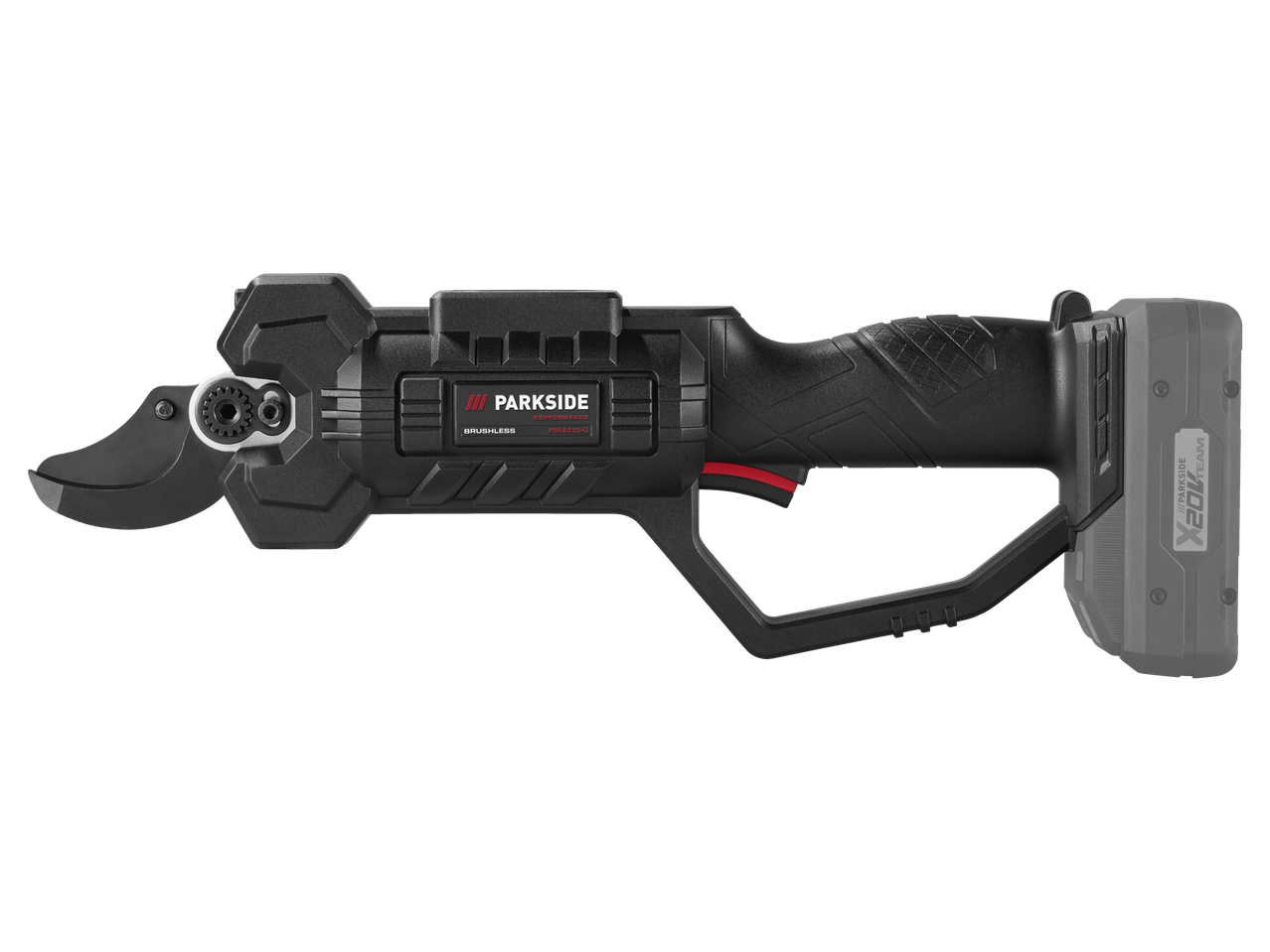 Parkside Performance® 20 V akumulatora atzarošanas šķēres, modelis PPAAS 20-Li.