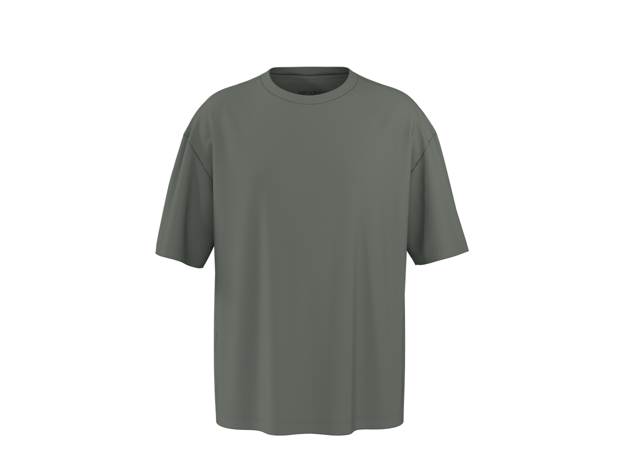 Muška majica ESMARA MEN, tamnozelena, kratkih rukava i okruglog ovratnika.