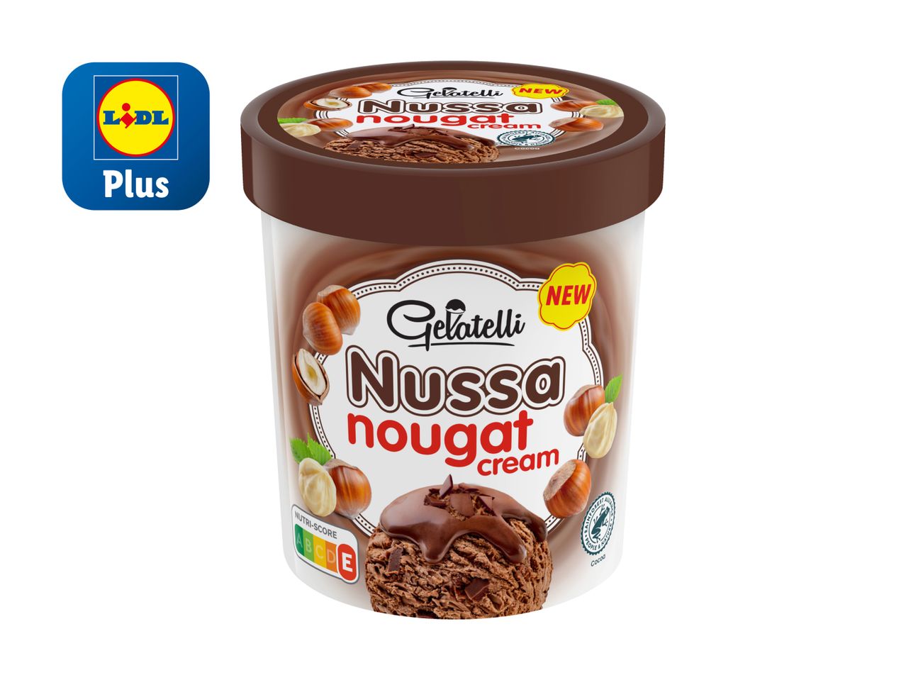 Neues Gelatelli Nussa Nougat-Eis, erhältlich bei Lidl Plus.