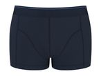 Dark blue men's boxer briefs with a blue stripe on the waistband.