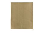 A large, rectangular piece of tan fabric, possibly a tarp or cover, with a seam down the middle.