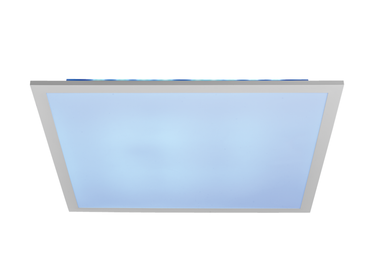 LIVARNO HOME LED panel z belim okvirjem in modro svetlobo