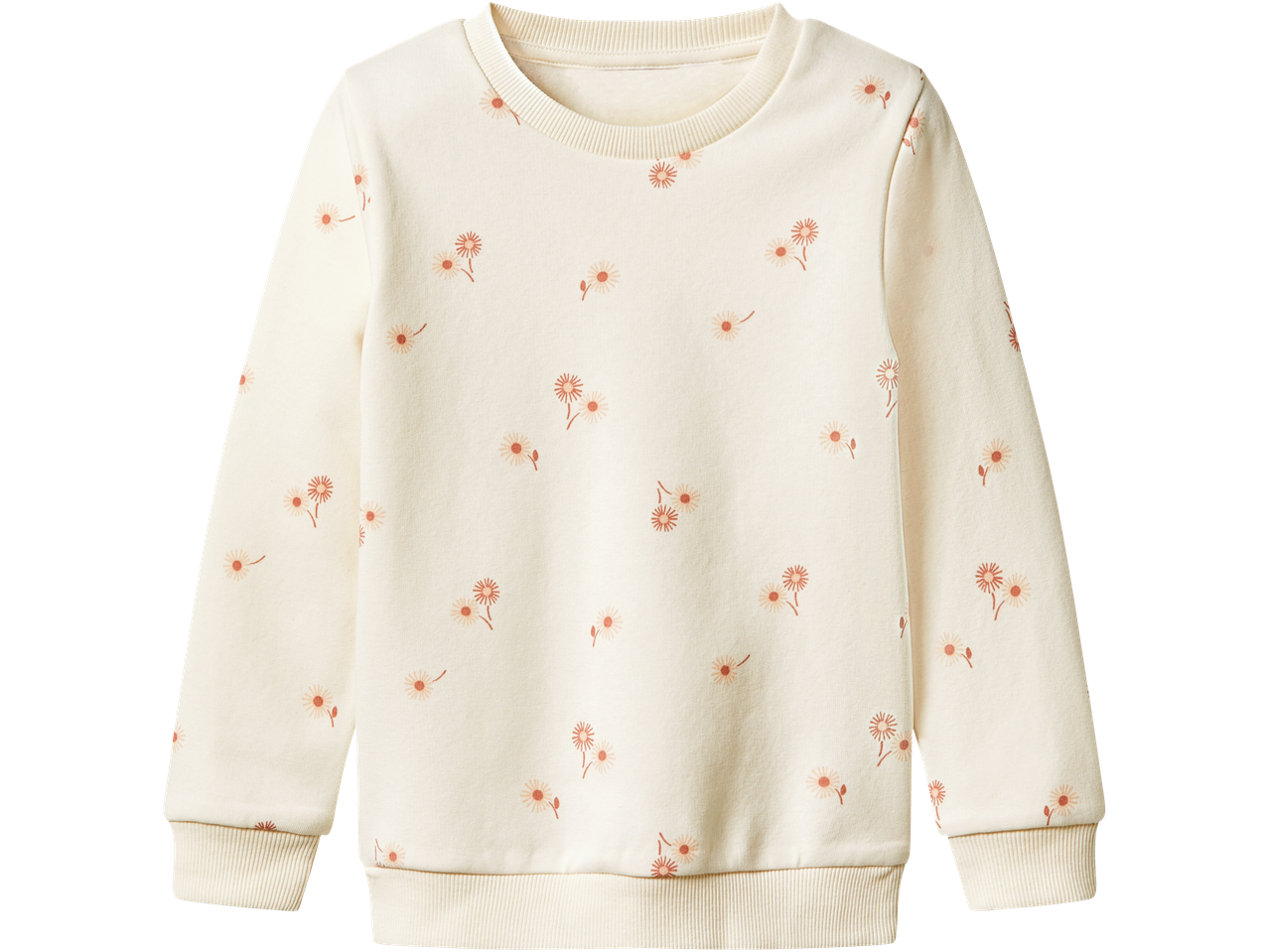 Balts džemperis ar ziedu rakstu