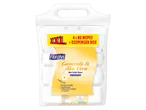 Paquet de 4 x 80 lingettes humides à la camomille et à l'aloe vera avec boîte distributrice.