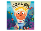 Kleurrijk kinderboek 'Schijn & Zoek - Onder water' met een getekende kogelvis in de schijnwerper.