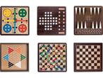 10-ühes puidust lauamängud: Ludo, kabe, male, maod ja redelid, hiina kabe ja palju muud.