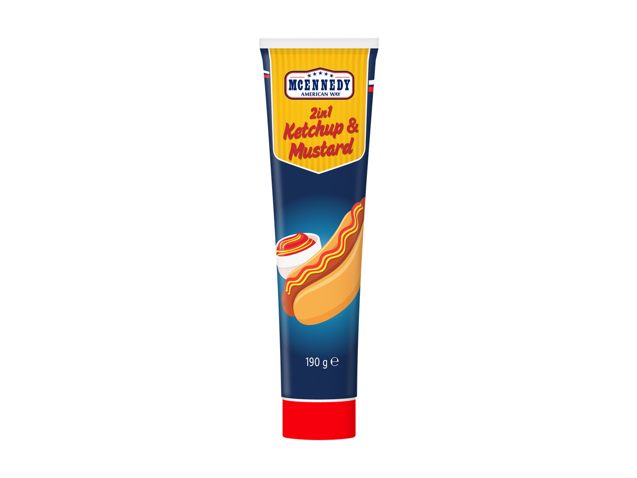 MCENNEDY 2in1 ketšupi ja sinepi tuub hot dogi ja kastmega