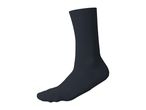 A single dark blue crew sock shown in a side profile against a white background.