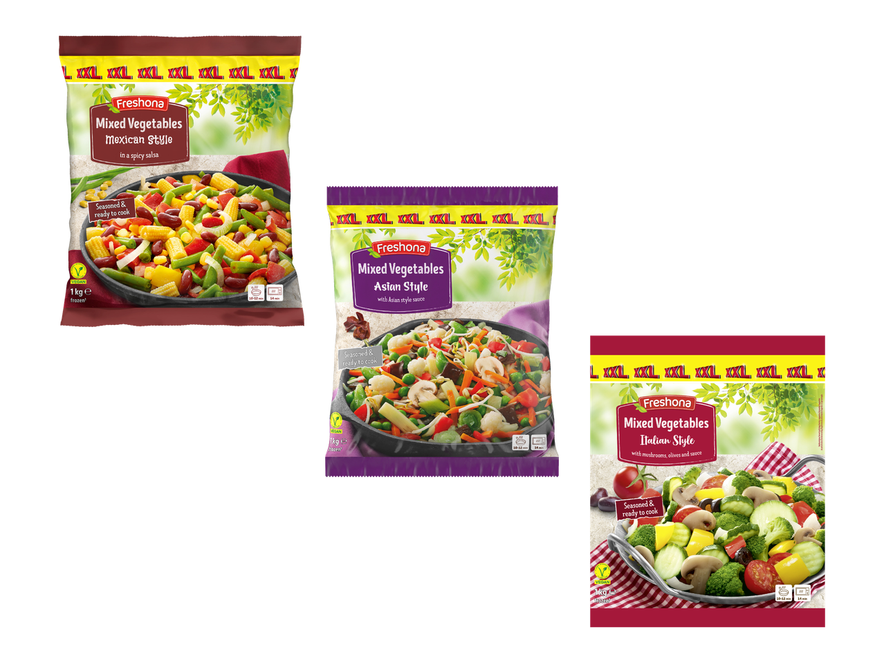 Maustettu kasvispannu XXL