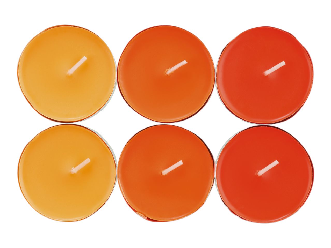 Livarno Home Large Orange Scented Tealights - 6 Pack