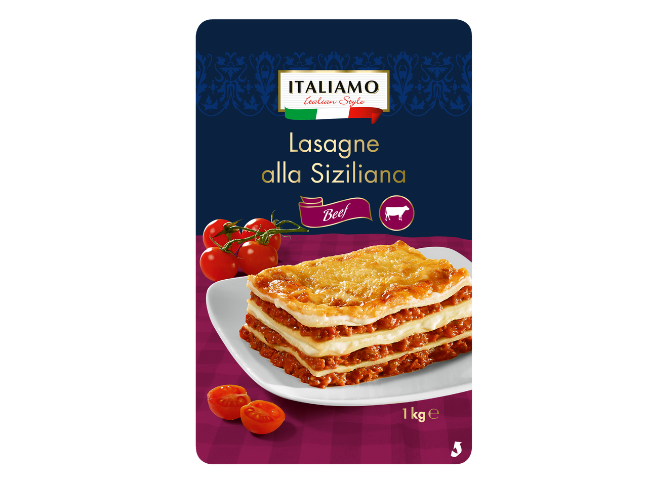 ITALIAMO jautienos lasagnė alla Siciliana.