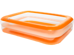 CRIVIT Jumbo Paddling Pool, orange and transparent, rectangular shape