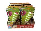 Toy ice cream bars in a display box, featuring a twistable green and white design.