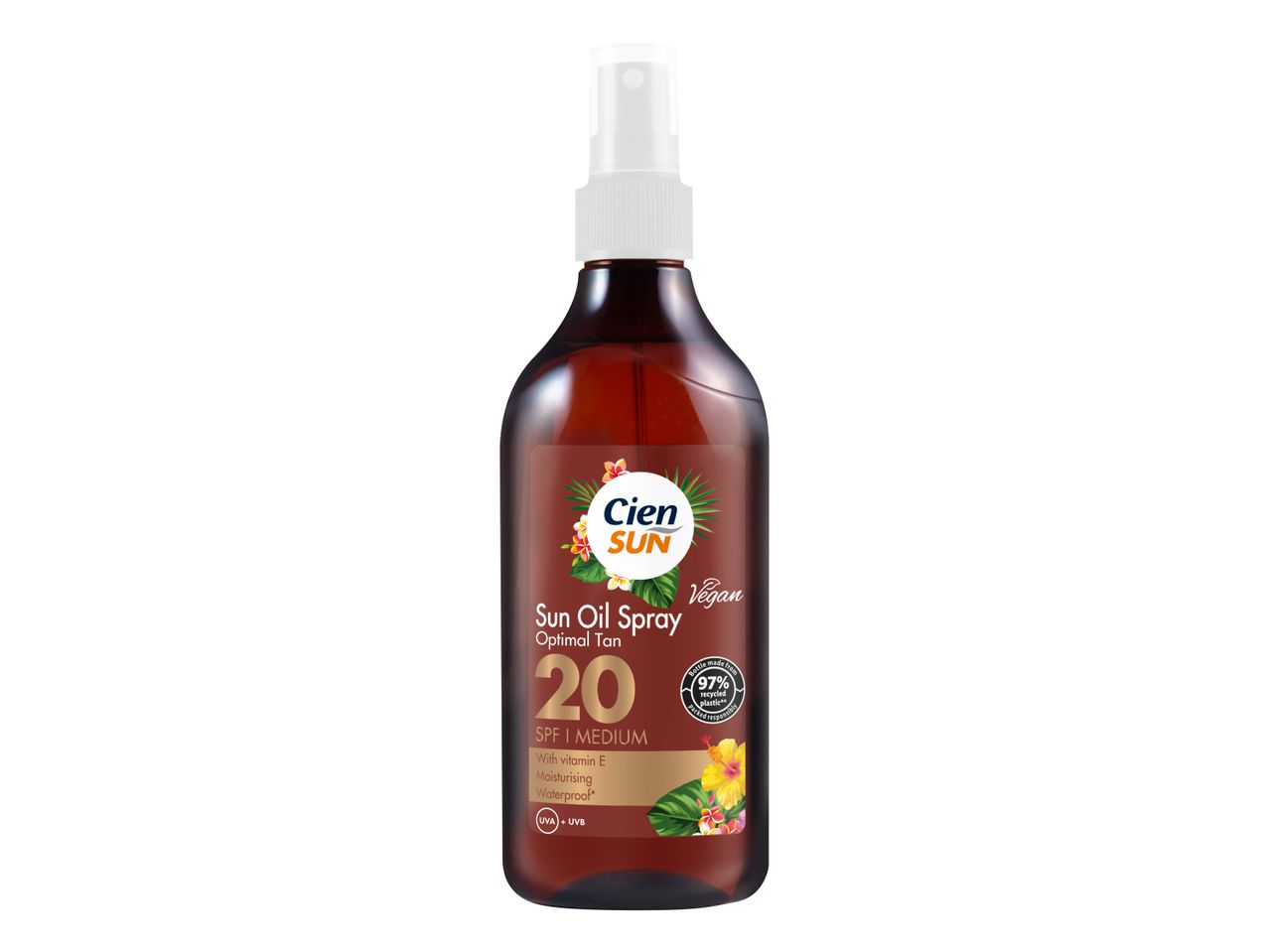 Cien Sun uljni sprej za sunčanje sa zaštitnim faktorom 20.