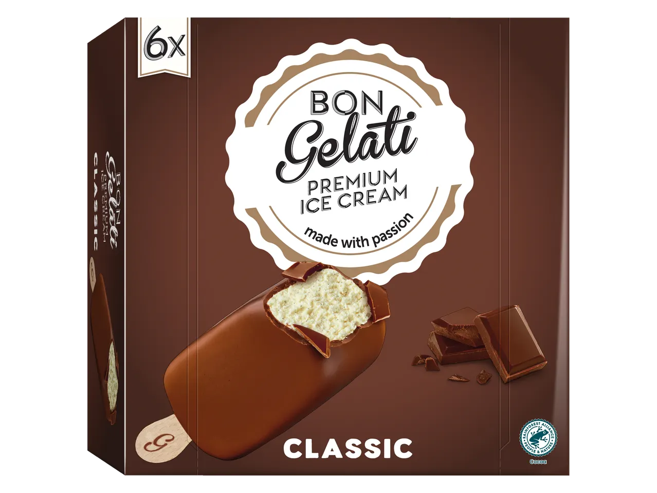 Bon Gelati Classic ijslollies, 6-pack.