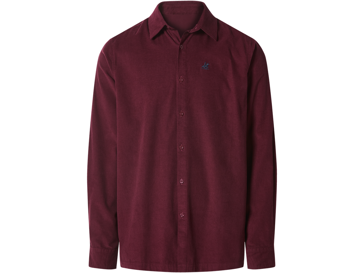 Bordo Esmara Men vīriešu krekls ar garām piedurknēm un smalku kordrakstu