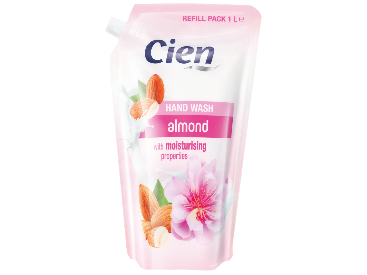 Cien течен сапун за ръце с бадем, refill, хидратиращ.