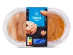 Een verpakking tonijnsalade met een Nutri-Score C en MSC-keurmerk.