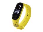 A yellow silicone Disney Stitch kids' LED digital wristwatch.