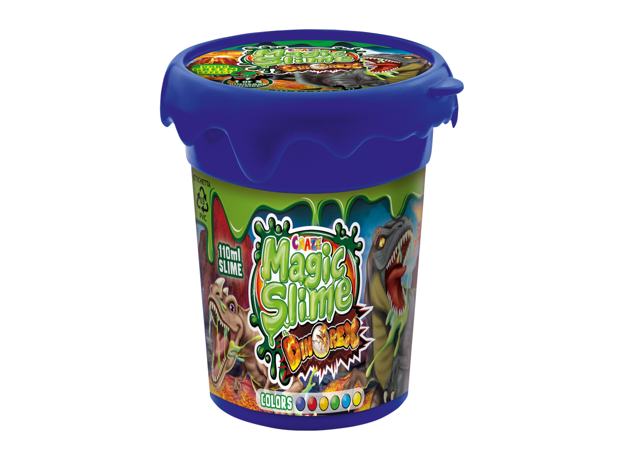 CRAZE Magic Slime dinozaurų tematika, su 110 ml staigmena.