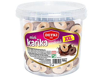 Vaníliaízű mini karika / mini perec étbevonóval