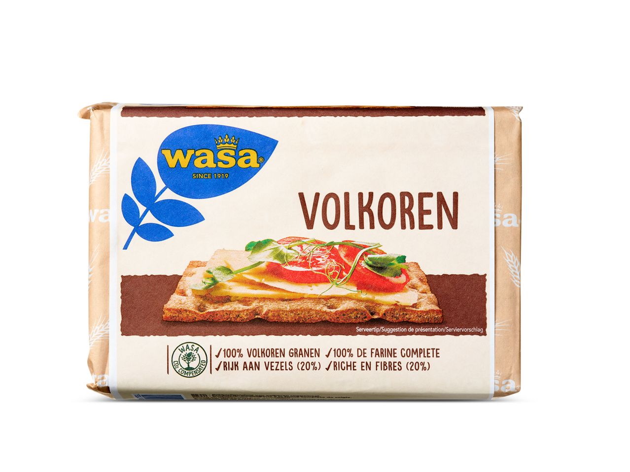 Pak Wasa Volkorren knäckebröd.