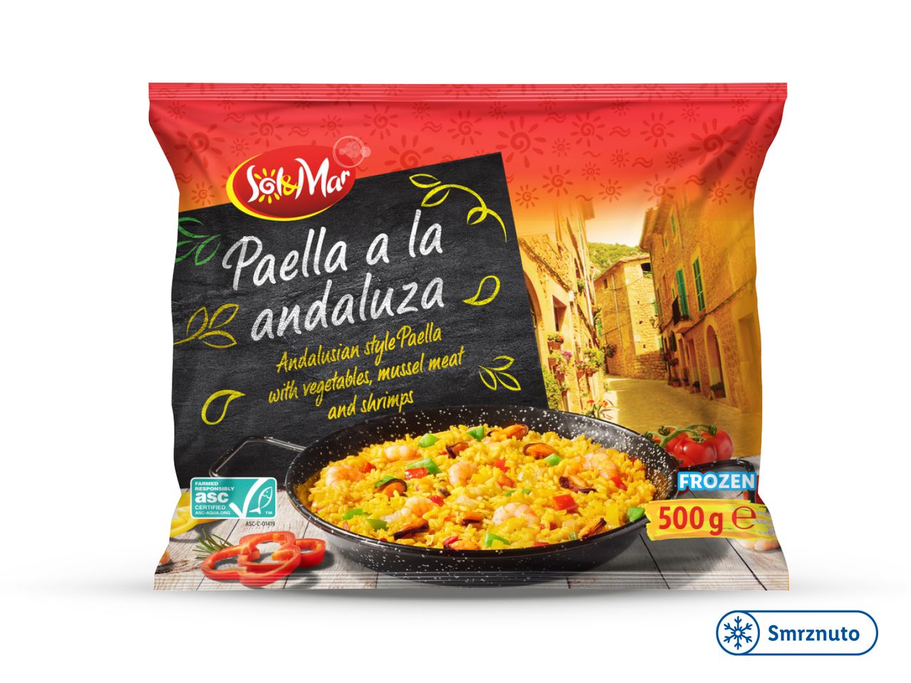 Zamrznuta pakiranja Bonduelle Paelle andaluzijske.