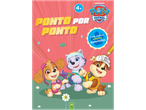 Livro de atividades da Patrulha Pata com Skye, Everest e Rubble, com ligar os pontos.